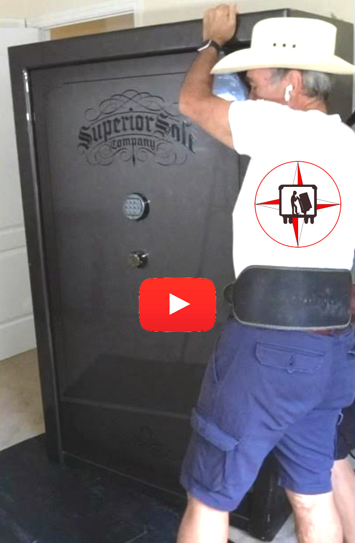 Move and Turn a Gun Safe with Tight Horizontal and Vertical Clearance